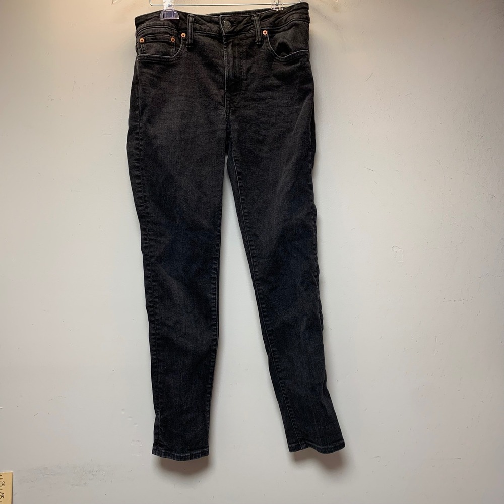 American Eagle Airflex+ Skinny Jeans Mens 31x30 Black Excellent Stretch Denim
